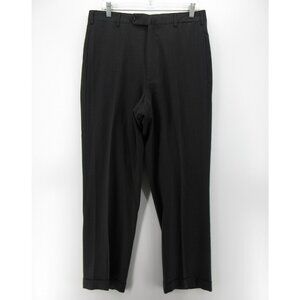 Incotex Pants 34X31 Charcoal Wool Super 120s Trousers Cuffed Italy *